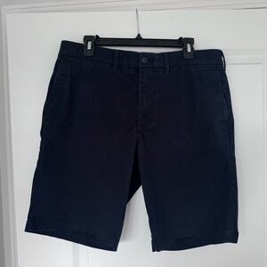 Men’s 7” dark navy chino shorts from Express